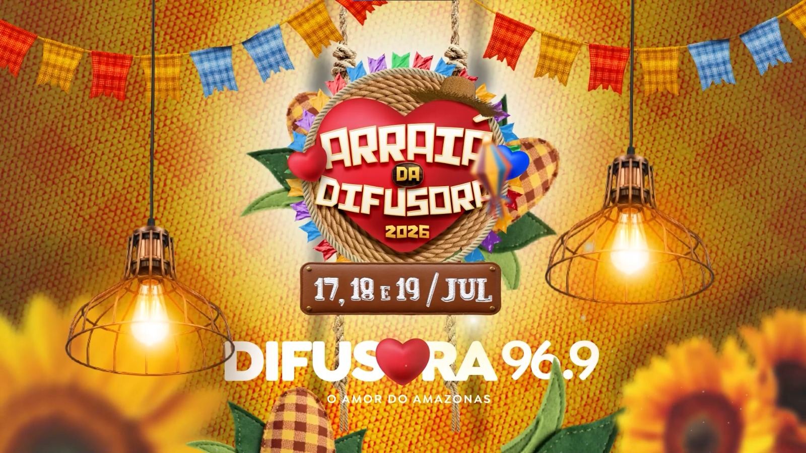 VEM AÍ! 3ª edição do Arraiá da Difusora nos dias 17, 18 e 19 de julho no Largo de São Sebastião
